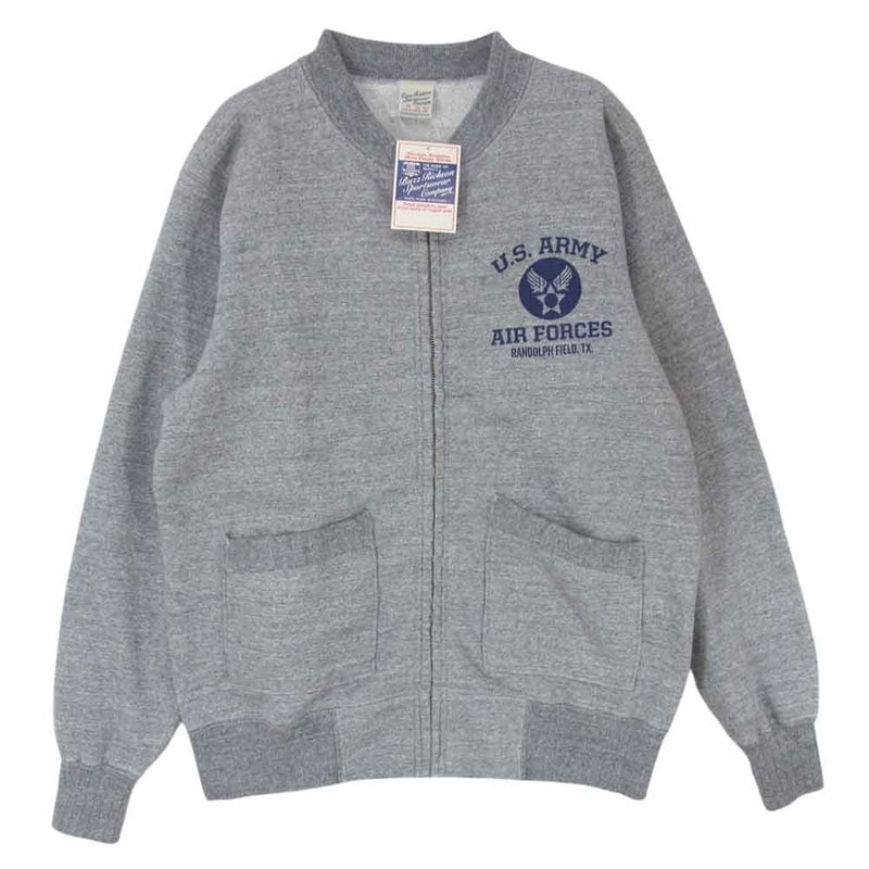 Buzz Rickson's バズリクソンズ BR65601 SET-IN ZIP SWEAT SHIRTS U.S. ARMY AIR FORCES US エアーフォース フルジップ クルー スウェット  グレー系 M【美品】【中古】