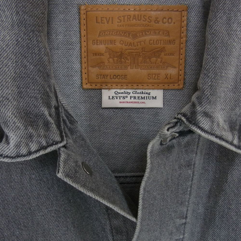 Levi's リーバイス 28789 STAY LOOSE TRUCKER ステイ ルーズ トラッカー ブラック デニム ビック シルエット ジャケット ブラック系 XL【中古】