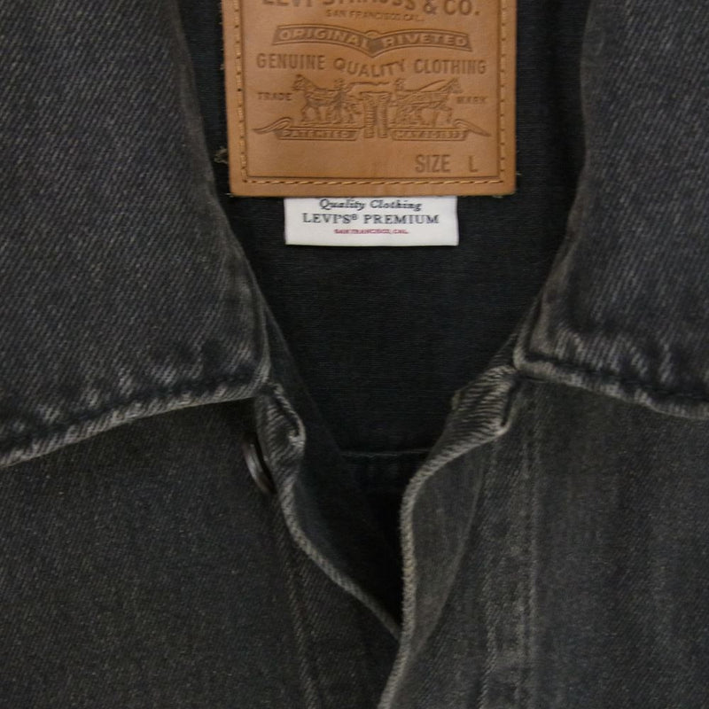 Levi's リーバイス A2424-0001 STAY LOOSE TRUCKER ブラック デニム ビック シルエット トラッカー ジャケット ブラック系 L【中古】