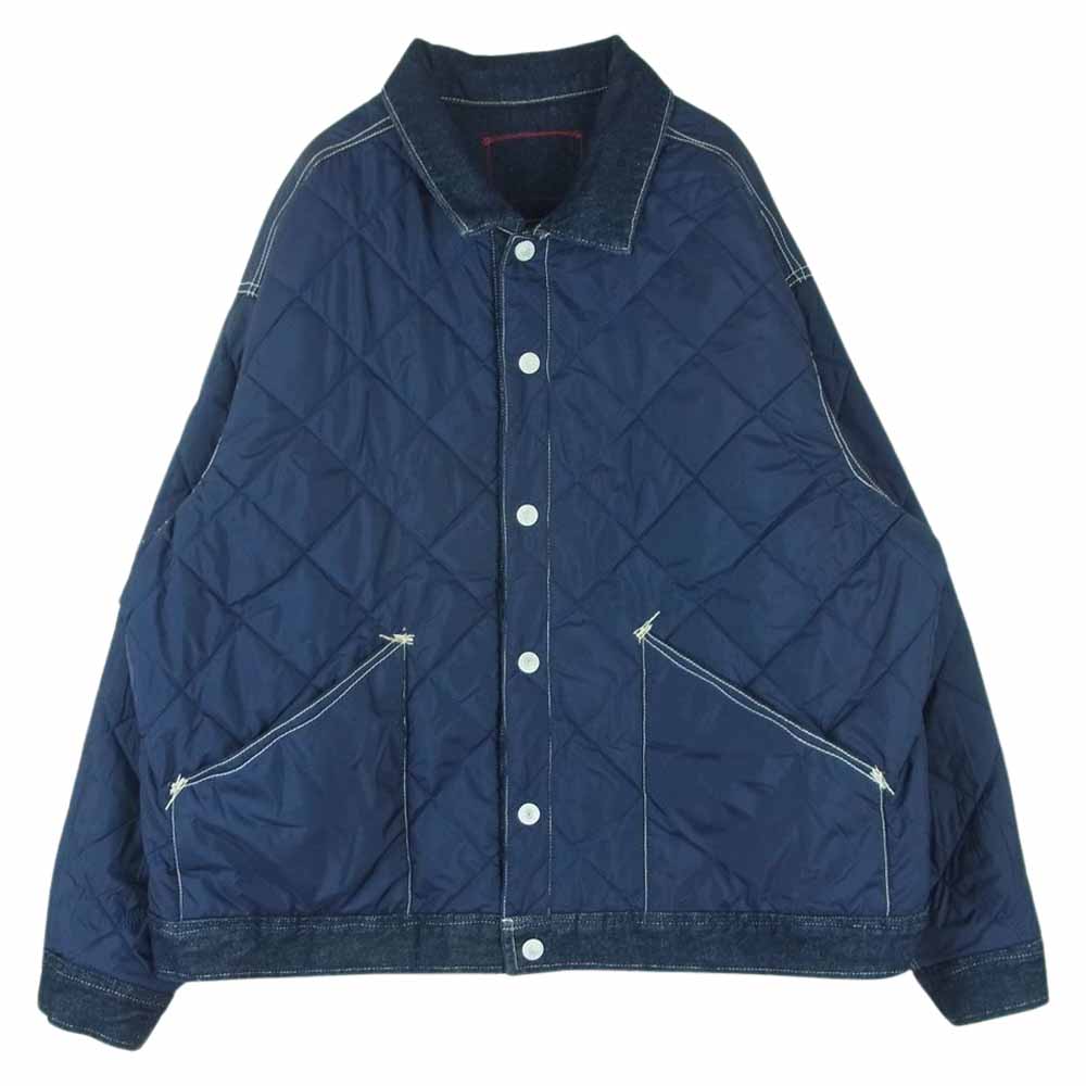 Levi's RED リーバイスレッド QUILT TYPE I TRUCKER リバーシブル キルティング デニム ジャケット インディゴブルー系 ネイビー系 XL【中古】
