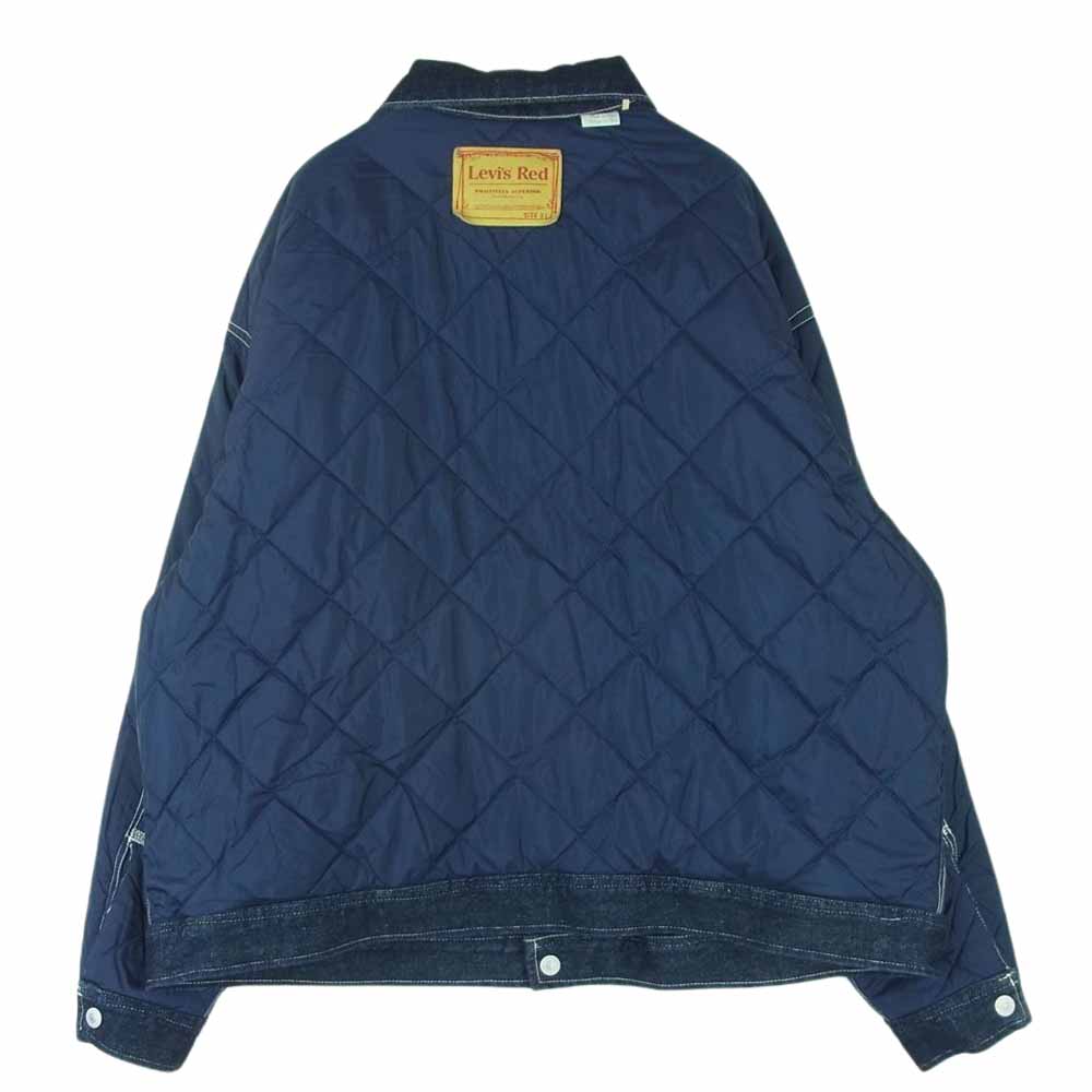 Levi's RED リーバイスレッド QUILT TYPE I TRUCKER リバーシブル キルティング デニム ジャケット インディゴブルー系 ネイビー系 XL【中古】