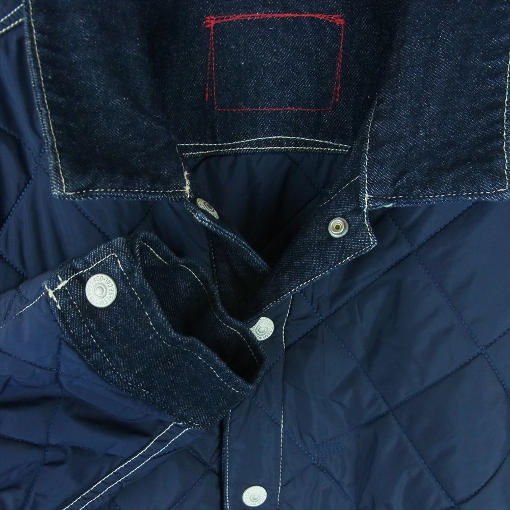 Levi's RED リーバイスレッド QUILT TYPE I TRUCKER リバーシブル キルティング デニム ジャケット インディゴブルー系 ネイビー系 XL【中古】