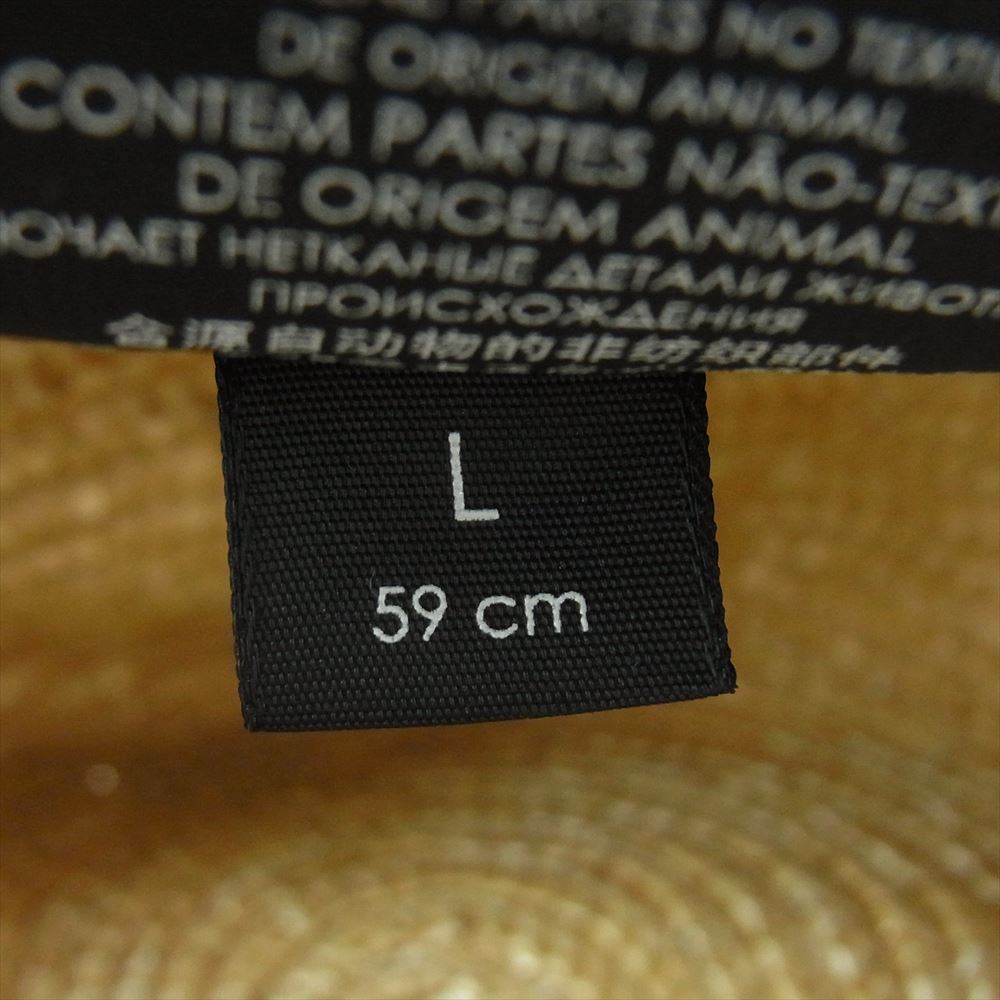SAINT LAURENT サンローラン 608759 4YB83 国内正規品 レーヨン コットン テープ ストローハット 帽子 ライトブラウン系 麦藁色 L 59cm【中古】