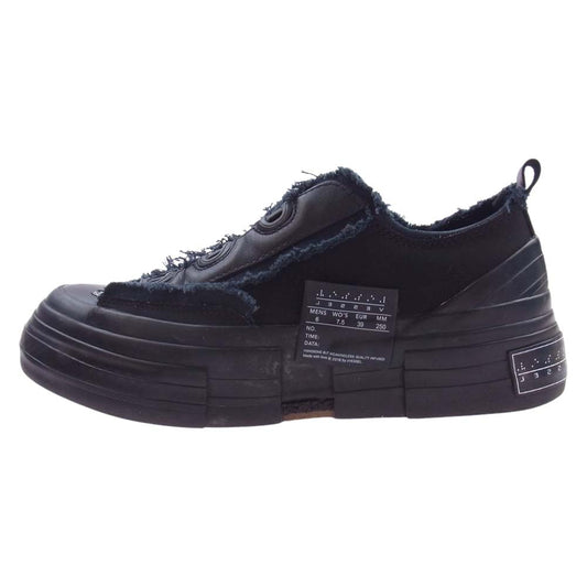 Yohji Yamamoto ヨウジヤマモト HD-E07-860 VESSEL ヴェセル コットンキャンバス ロウトップ スニーカー ブラック系 25cm【中古】