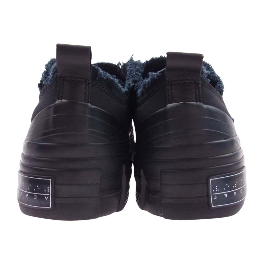 Yohji Yamamoto ヨウジヤマモト HD-E07-860 VESSEL ヴェセル コットンキャンバス ロウトップ スニーカー ブラック系 25cm【中古】