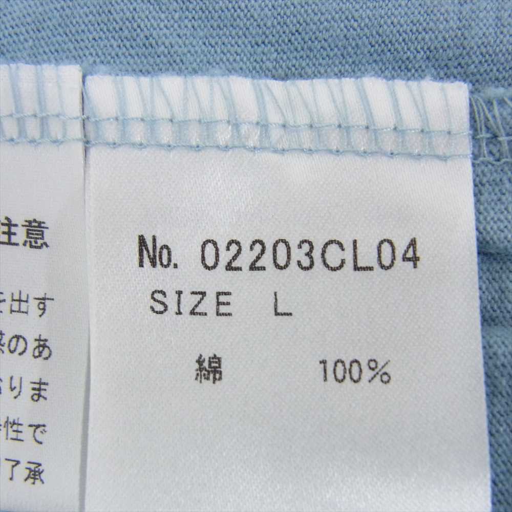 HYSTERIC GLAMOUR ヒステリックグラマー 02203CL04 ロゴ プリント ロングスリーブ 長袖 Tシャツ ロンT ライトブルー系 L【中古】