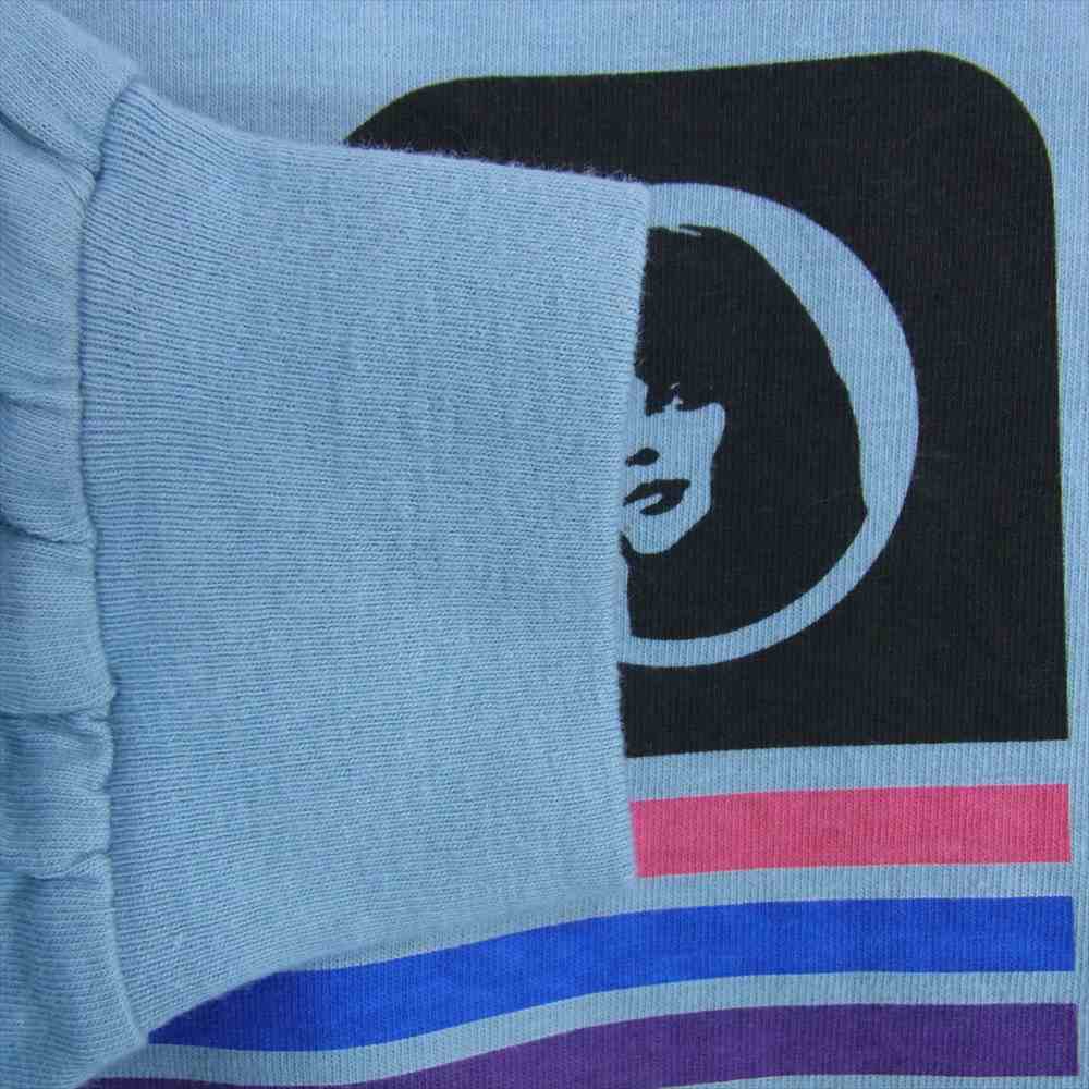 HYSTERIC GLAMOUR ヒステリックグラマー 02203CL04 ロゴ プリント ロングスリーブ 長袖 Tシャツ ロンT ライトブルー系 L【中古】