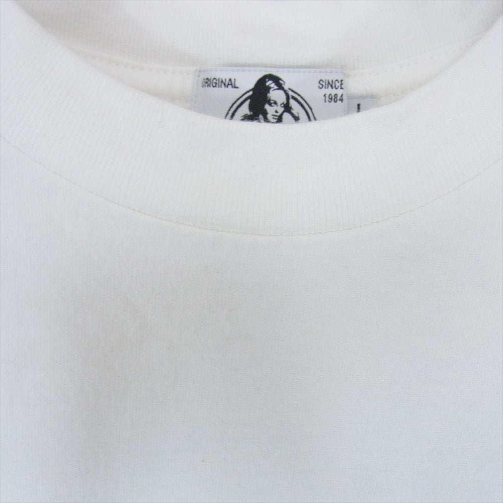 HYSTERIC GLAMOUR ヒステリックグラマー 02201CL02 HYS SPECIAL REPORT スペシャル レポート ロゴ プリント ロングスリーブ 長袖 Tシャツ ロンT ホワイト系 L【中古】