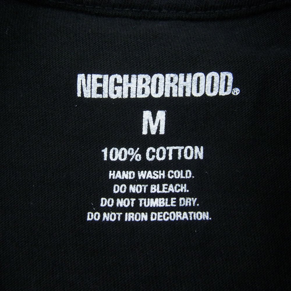 NEIGHBORHOOD ネイバーフッド craft with pride クラフトウィズプライド ロゴ プリント ロングスリーブ 長袖 Tシャツ ロンT ブラック系 M【中古】