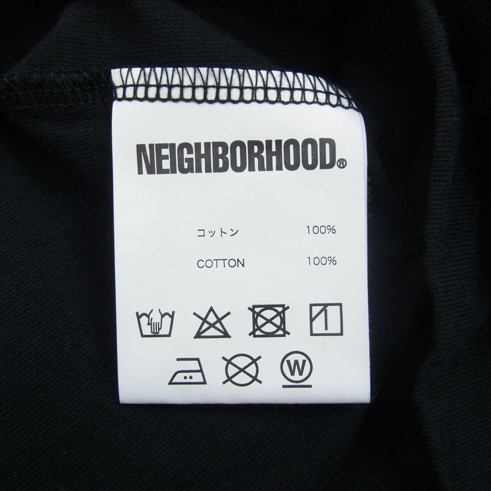 NEIGHBORHOOD ネイバーフッド craft with pride クラフトウィズプライド ロゴ プリント ロングスリーブ 長袖 Tシャツ ロンT ブラック系 M【中古】