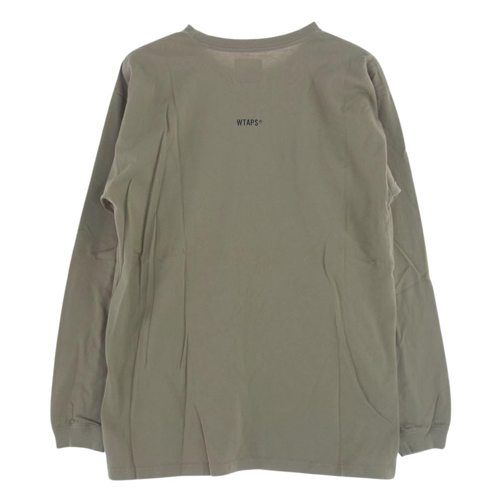 WTAPS ダブルタップス 21SS SCREEN WTVUA スクリーン ロングスリーブ 長袖 Tシャツ ロンT ロゴ ベージュ系 X 02【中古】