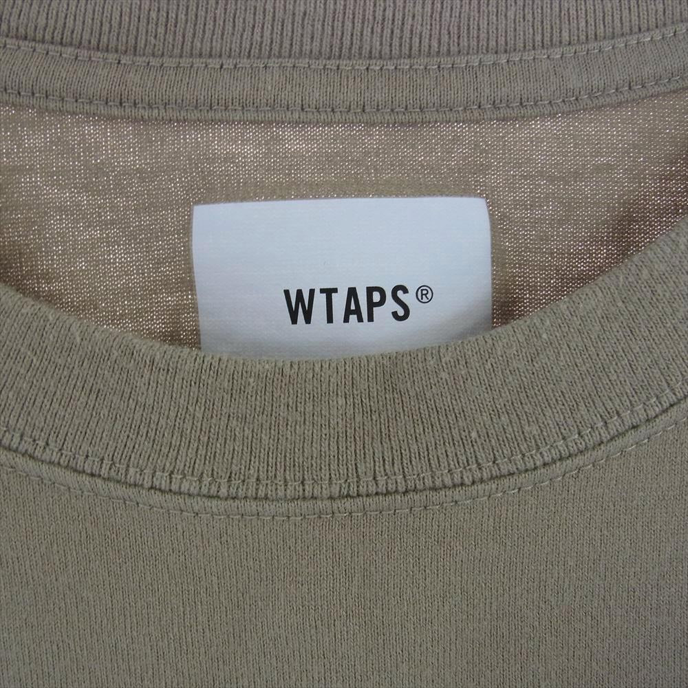 WTAPS ダブルタップス 21SS SCREEN WTVUA スクリーン ロングスリーブ 長袖 Tシャツ ロンT ロゴ ベージュ系 X 02【中古】