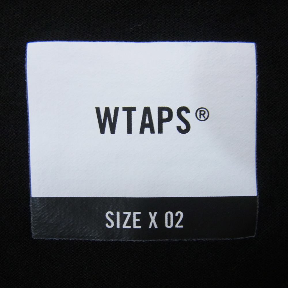 WTAPS ダブルタップス 21SS SCREEN WTVUA スクリーン ロングスリーブ 長袖 Tシャツ ロンT ロゴ ブラック ブラック系 X 02【中古】