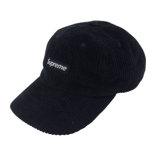 Supreme シュプリーム 20AW Ripple Corduroy Small Box 6-Panel リップル コーデュロイ スモール ボックスロゴ 6パネル キャップ 帽子 ブラック系【中古】