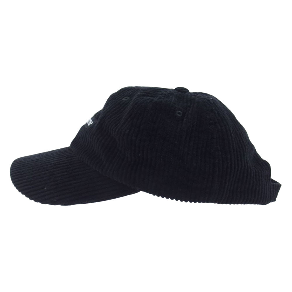 Supreme シュプリーム 20AW Ripple Corduroy Small Box 6-Panel リップル コーデュロイ スモール ボックスロゴ 6パネル キャップ 帽子 ブラック系【中古】