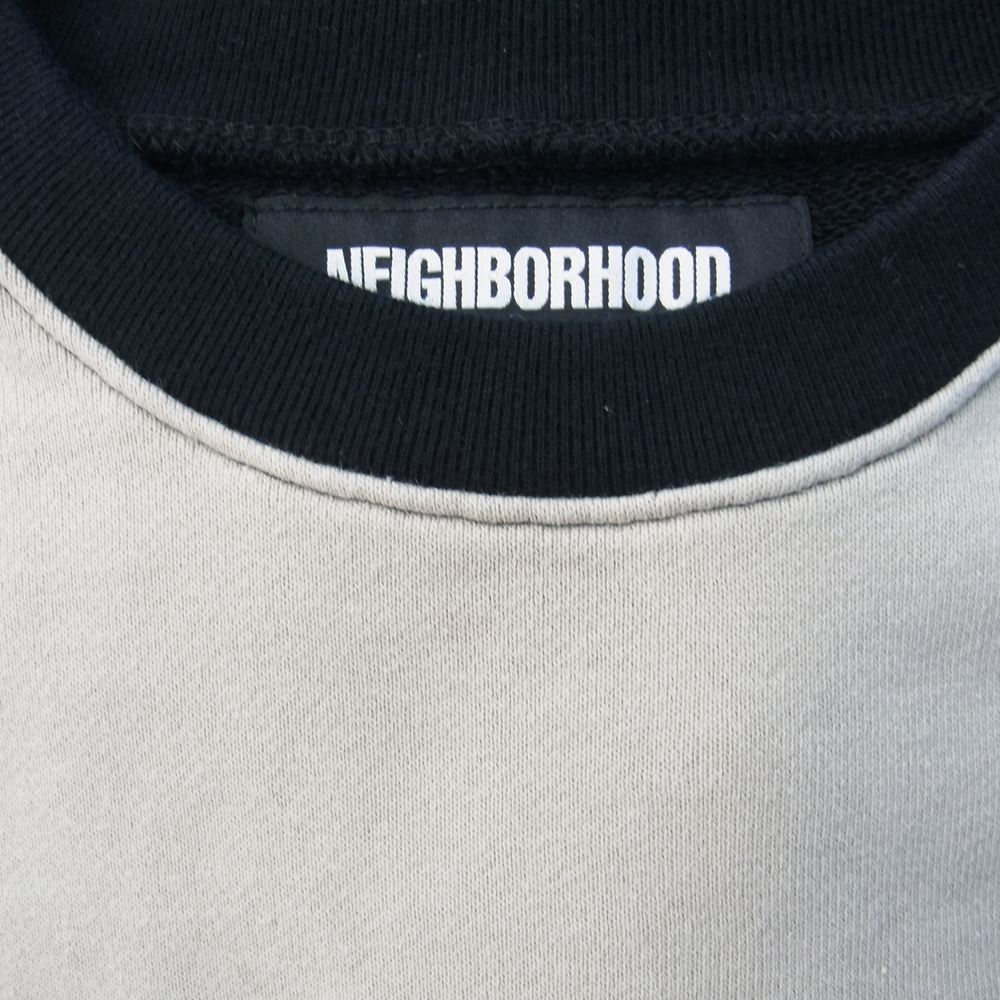 NEIGHBORHOOD ネイバーフッド 211UWNH-CSM04 YOKE/C-REW LS クルーネック スウェット ブラック系 ベージュ系 M【中古】