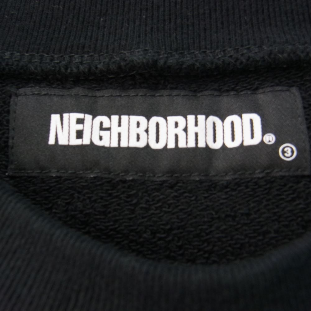NEIGHBORHOOD ネイバーフッド 211UWNH-CSM04 YOKE/C-REW LS クルーネック スウェット ブラック系 ベージュ系 M【中古】
