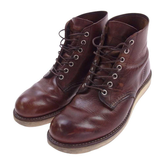 RED WING レッドウィング 9111 CLASSIC ROUND クラシック ラウンド ワーク ブーツ ブラウン系 US8【中古】
