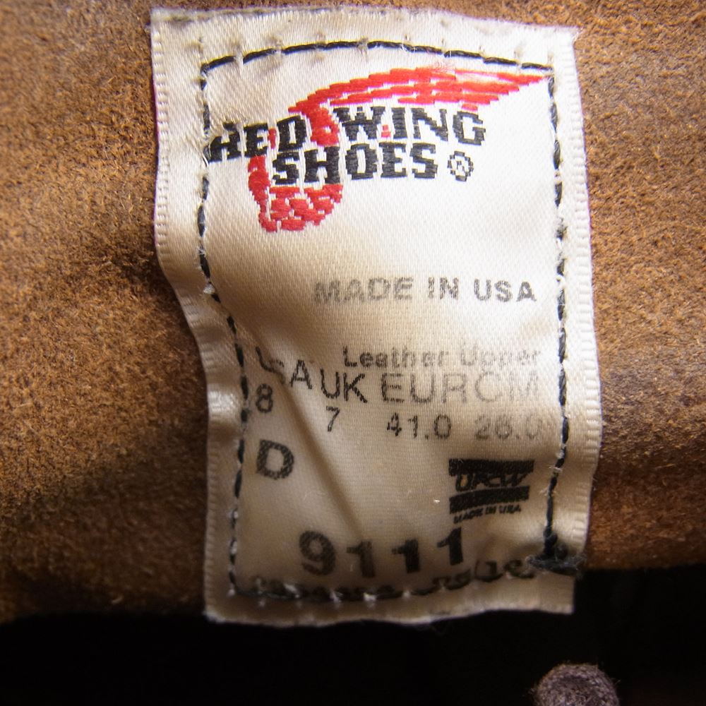 RED WING レッドウィング 9111 CLASSIC ROUND クラシック ラウンド ワーク ブーツ ブラウン系 US8【中古】