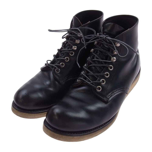 RED WING レッドウィング 8165 四角犬タグ CLASSIC ROUND クラシック ラウンド ワーク ブーツ ブラック系 8D【中古】