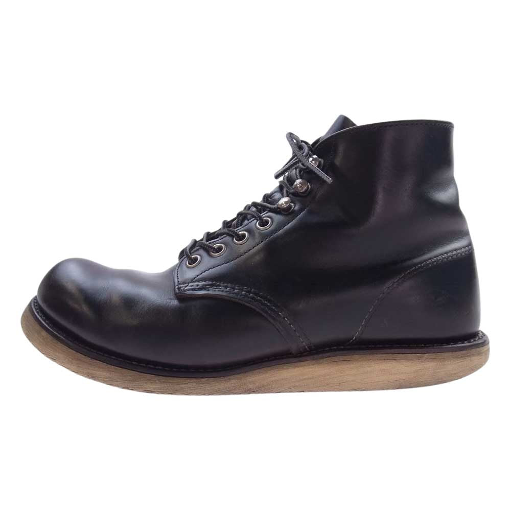RED WING レッドウィング 8165 四角犬タグ CLASSIC ROUND クラシック ラウンド ワーク ブーツ ブラック系 8D【中古】