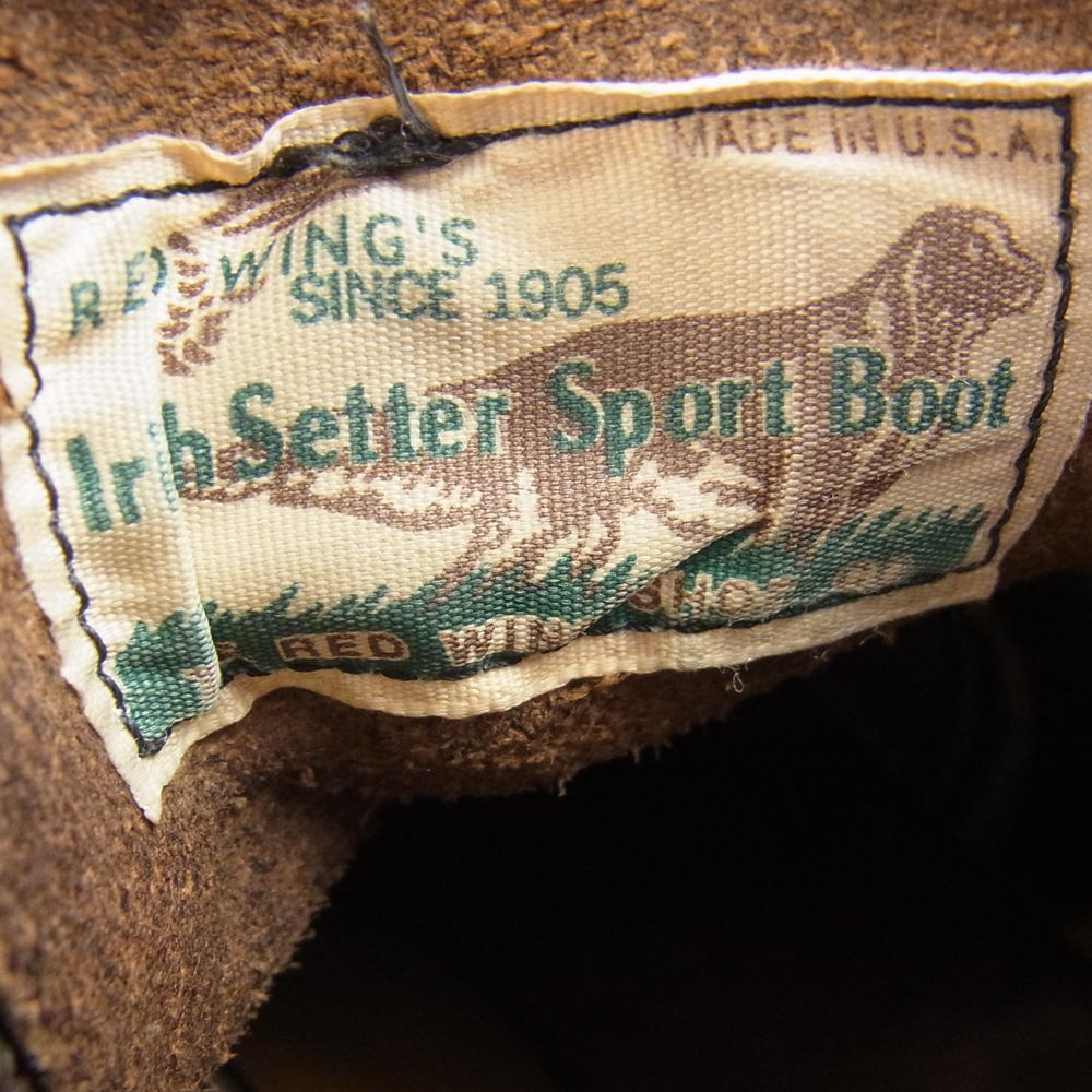 RED WING レッドウィング 8165 四角犬タグ CLASSIC ROUND クラシック ラウンド ワーク ブーツ ブラック系 8D【中古】