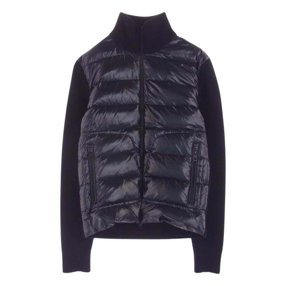 MONCLER モンクレール D20919416600 9699Z MAGLIONE TRICOT CARDIGAN ダウンカーディガン ニット切替 ライトダウンジャケット ブラック系 S【中古】