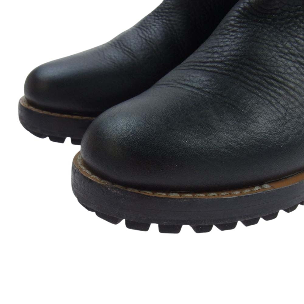 Sergio Rossi セルジオロッシ レザー切替 ロング ニー ブーツ ブラック系 36【中古】