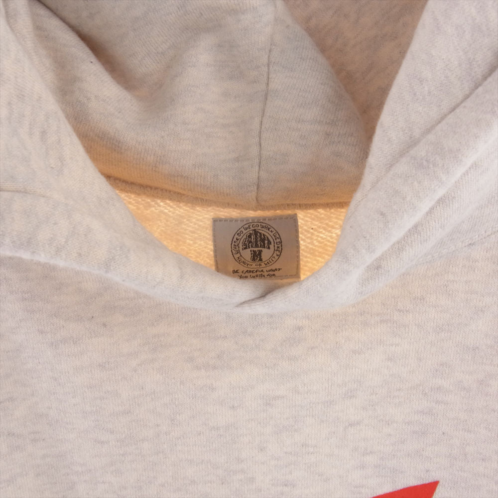 SAINT MICHAEL セントマイケル 21AW SM-A21-0000-033 HOODIE LOGO GRAY ロゴ フーディ パーカー グレー系 L【美品】【中古】