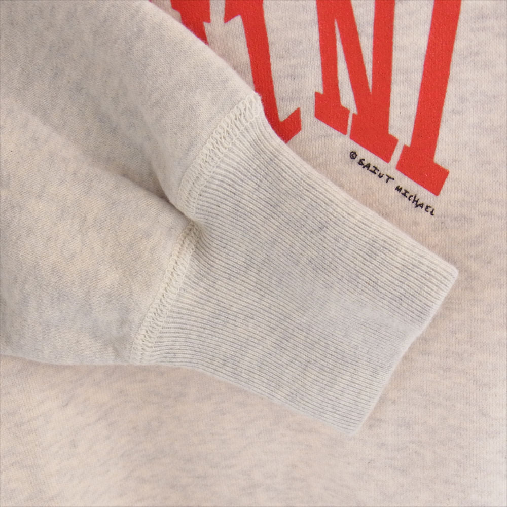 SAINT MICHAEL セントマイケル 21AW SM-A21-0000-033 HOODIE LOGO GRAY ロゴ フーディ パーカー グレー系 L【美品】【中古】