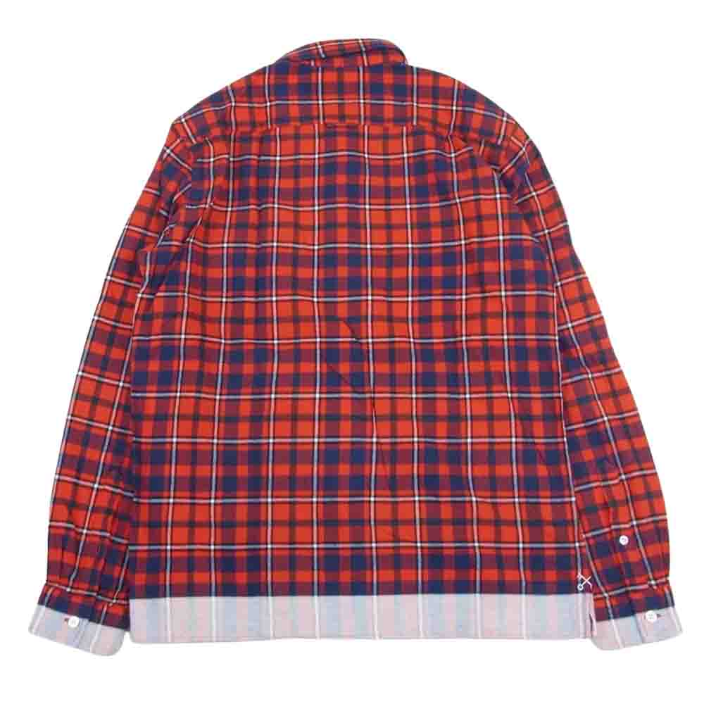 uniform experiment ユニフォームエクスペリメント UE-145035 長袖 チェック シャツ レッド系 3【中古】