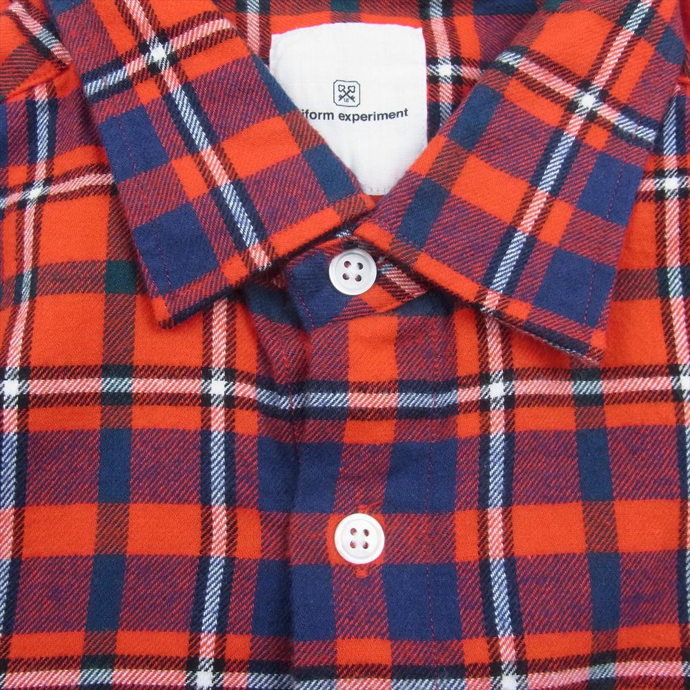 uniform experiment ユニフォームエクスペリメント UE-145035 長袖 チェック シャツ レッド系 3【中古】
