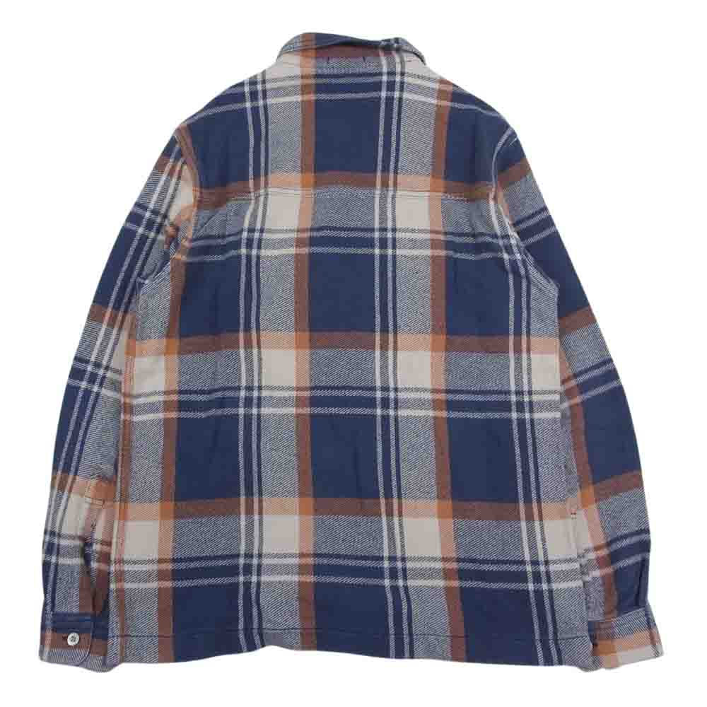 WTAPS ダブルタップス 12AW 122GWDT-SHM04 UNION L/S SHRTS COTTON TEXTILE ユニオン 長袖 チェック シャツ コットン テキスタイル ネイビー系 M【中古】