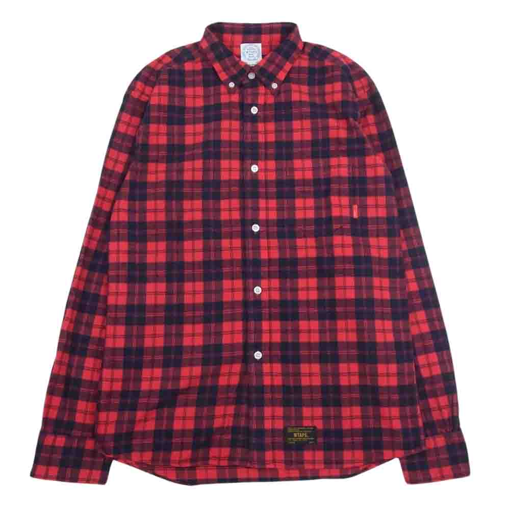 WTAPS ダブルタップス 14AW 142GWDT-SHM12 YOUTHFUL DAYS TARTAN L/S SHIRT COTTON TEXTILE ユースフルデイズ タータン チェック 長袖 シャツ レッド系 M【中古】