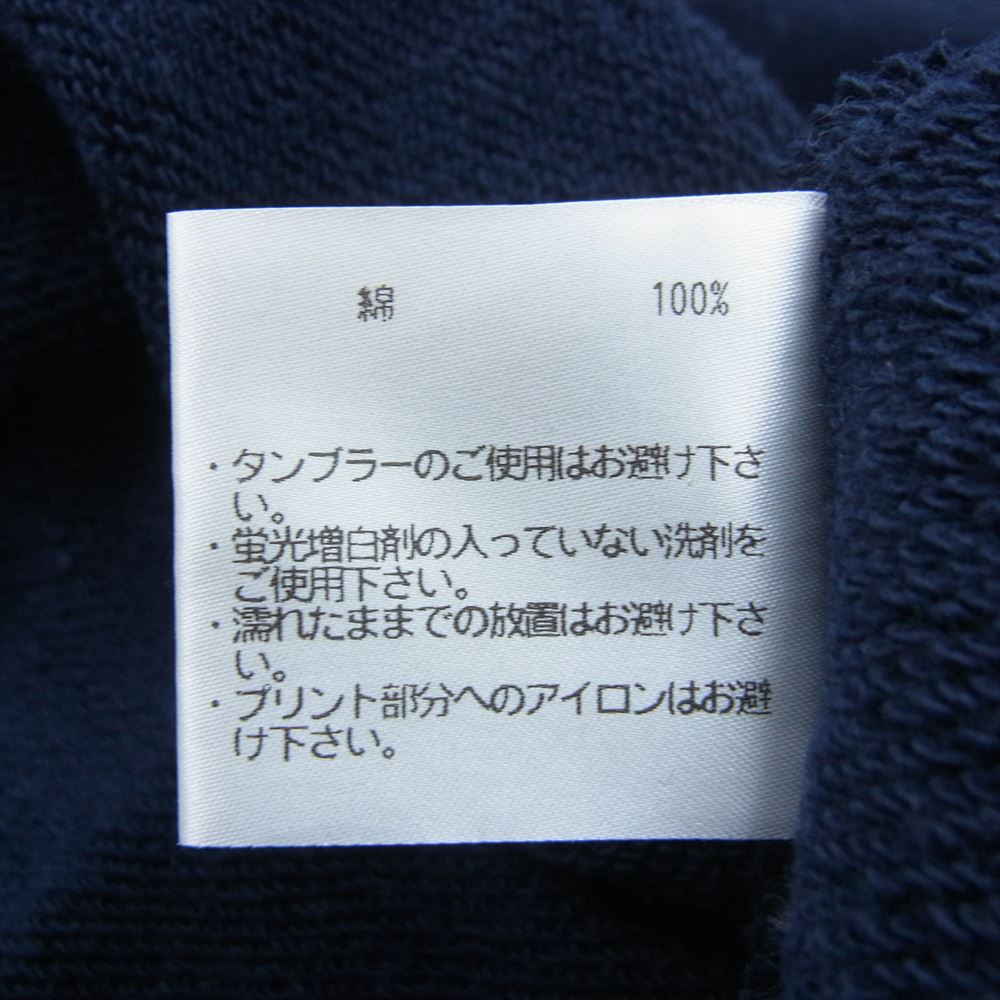 LOOPWHEELER ループウィラー クルーネック スウェット ポケット付き  七分袖 ネイビー系 M【中古】