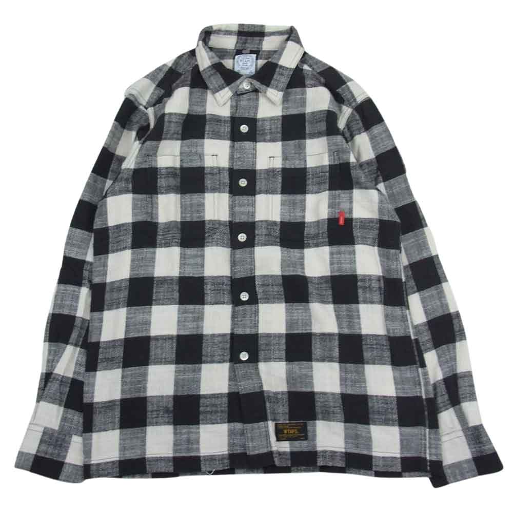 WTAPS ダブルタップス 17SS 171GWDT-SHM07 UNION LS SHIRT COTTON TEXTILE ユニオン 長袖 シャツ コットン テキスタイル チェック ブラック系 ホワイト系 M【中古】