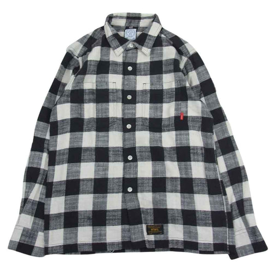 WTAPS ダブルタップス 17SS 171GWDT-SHM07 UNION LS SHIRT COTTON TEXTILE ユニオン 長袖 シャツ コットン テキスタイル チェック ブラック系 ホワイト系 M【中古】