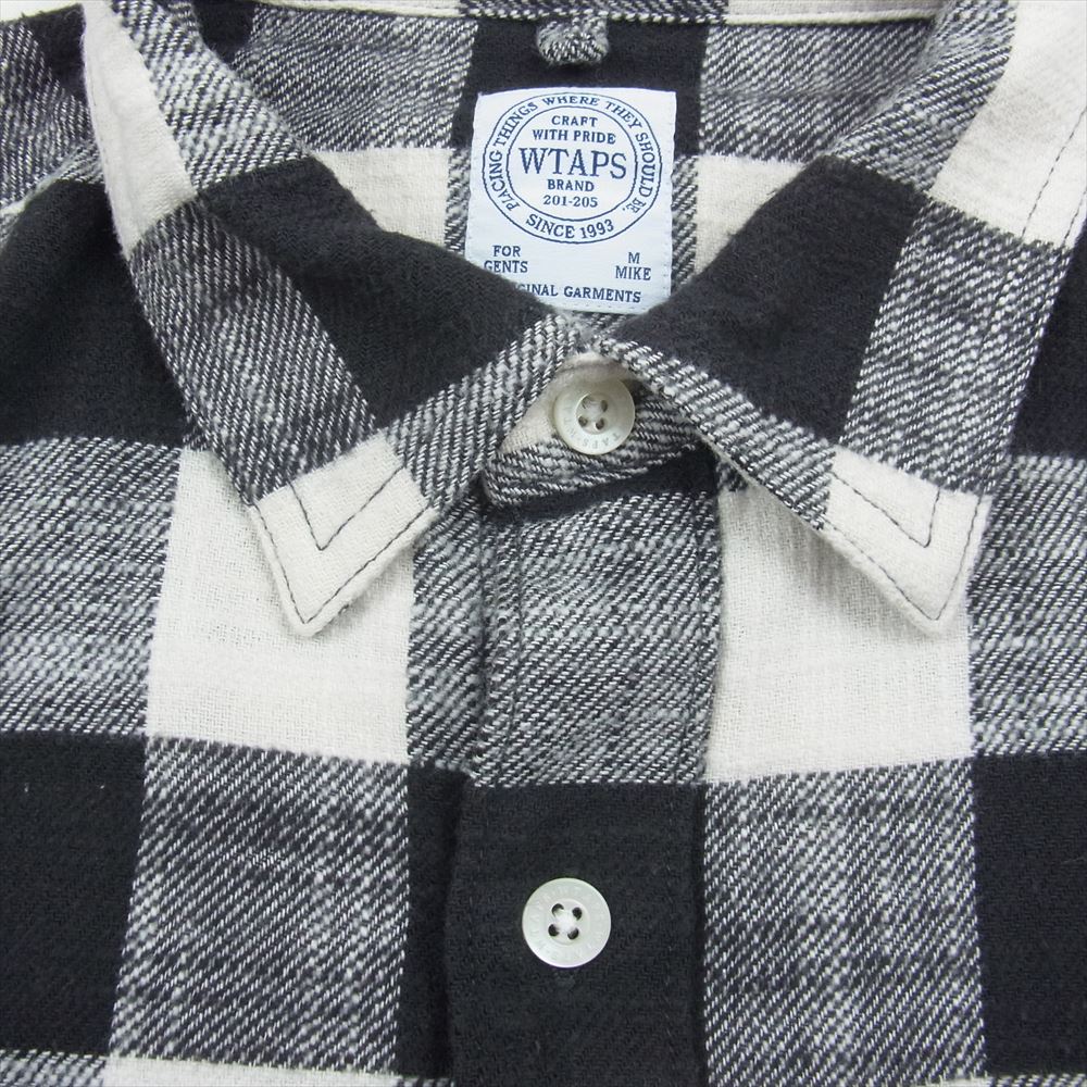 WTAPS ダブルタップス 17SS 171GWDT-SHM07 UNION LS SHIRT COTTON TEXTILE ユニオン 長袖 シャツ コットン テキスタイル チェック ブラック系 ホワイト系 M【中古】