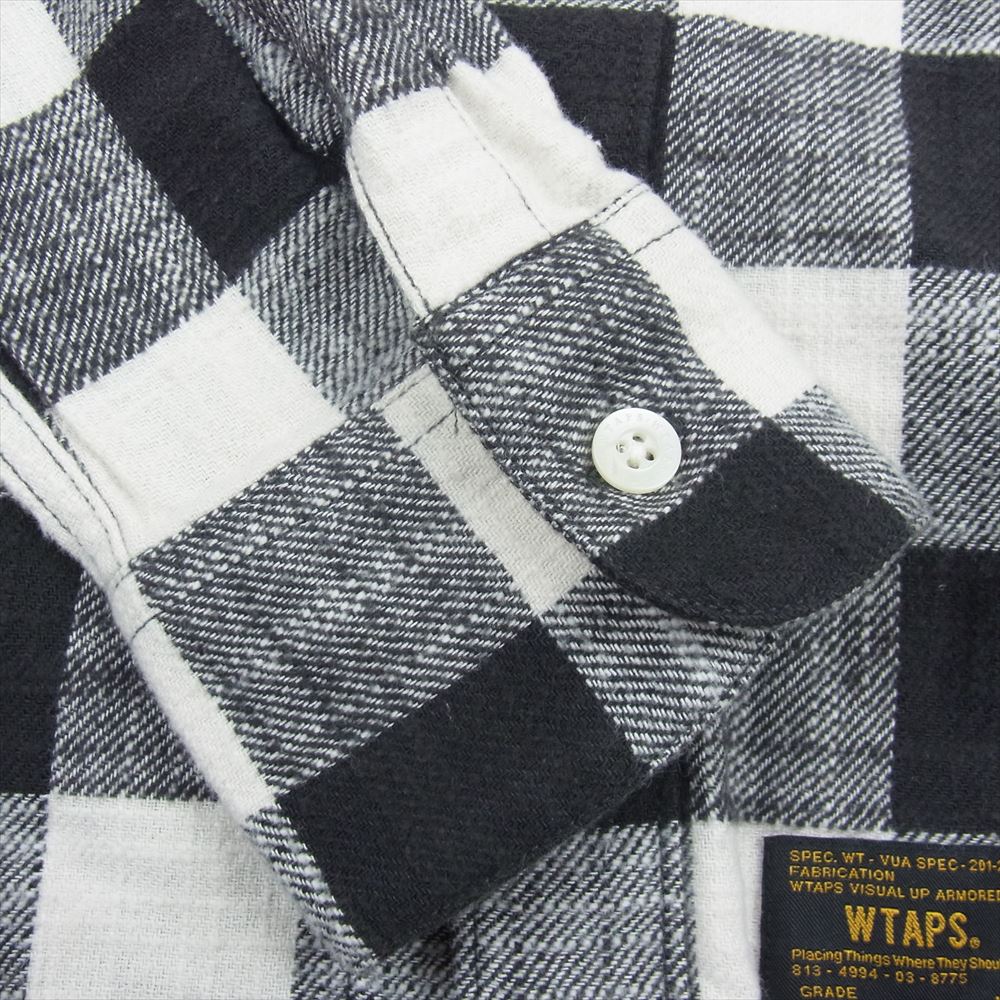 WTAPS ダブルタップス 17SS 171GWDT-SHM07 UNION LS SHIRT COTTON TEXTILE ユニオン 長袖 シャツ コットン テキスタイル チェック ブラック系 ホワイト系 M【中古】