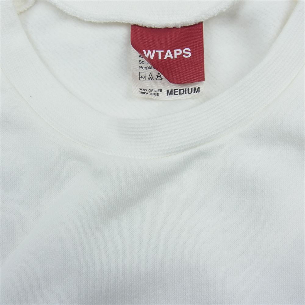 WTAPS ダブルタップス SCREEN スクリーン プリント クルーネック スウェット ホワイト系 M【中古】