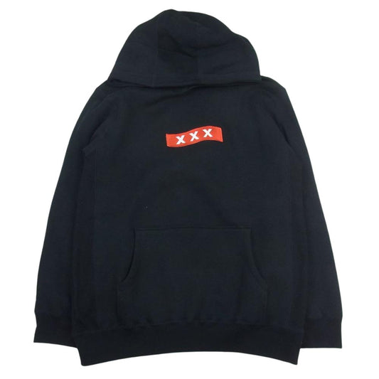 GOD SELECTION XXX ゴッドセレクション ボックス ロゴ フーデッド プルオーバー パーカー ブラック系 M【中古】