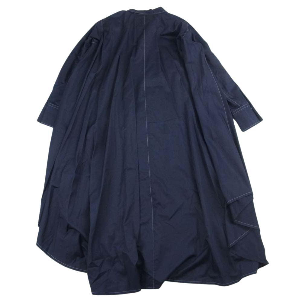 ジョンリンクス JL201-OP565 ステッチデザイン ロング シャツドレス ワンピース ネイビー系 M【中古】