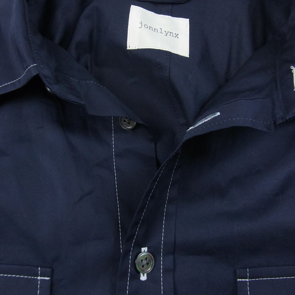 ジョンリンクス JL201-OP565 ステッチデザイン ロング シャツドレス ワンピース ネイビー系 M【中古】