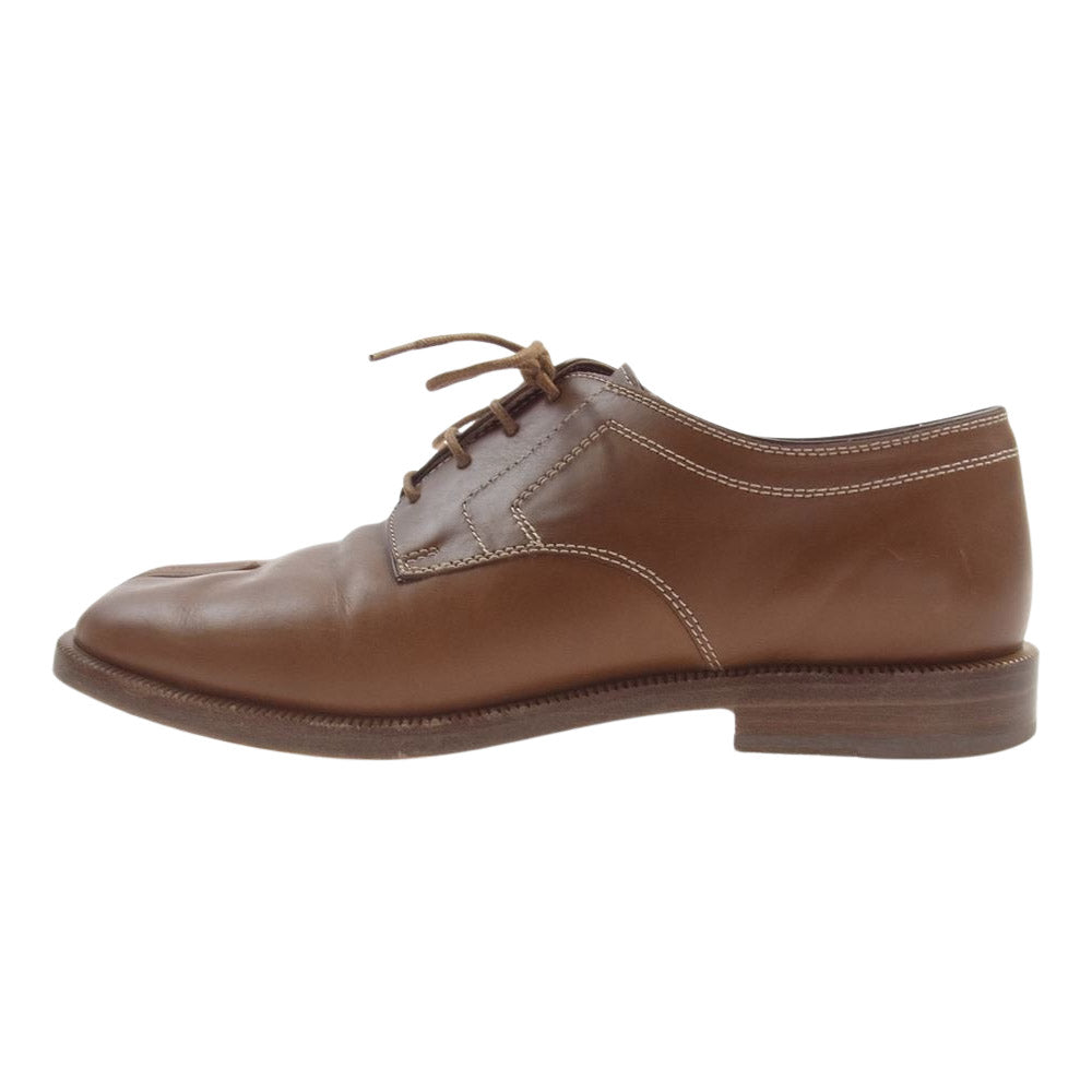 MAISON MARGIELA メゾンマルジェラ 17SS S58WQ0031 TABI タビ 足袋 レースアップ レザー シューズ ライトブラウン系 37【中古】