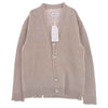 MAISON MARGIELA メゾンマルジェラ 23SS S50GP0276 10ライン 国内正規品 ダメージ加工 Vネック カーディガン 四つタグ  ベージュ系 S【新古品】【未使用】【中古】
