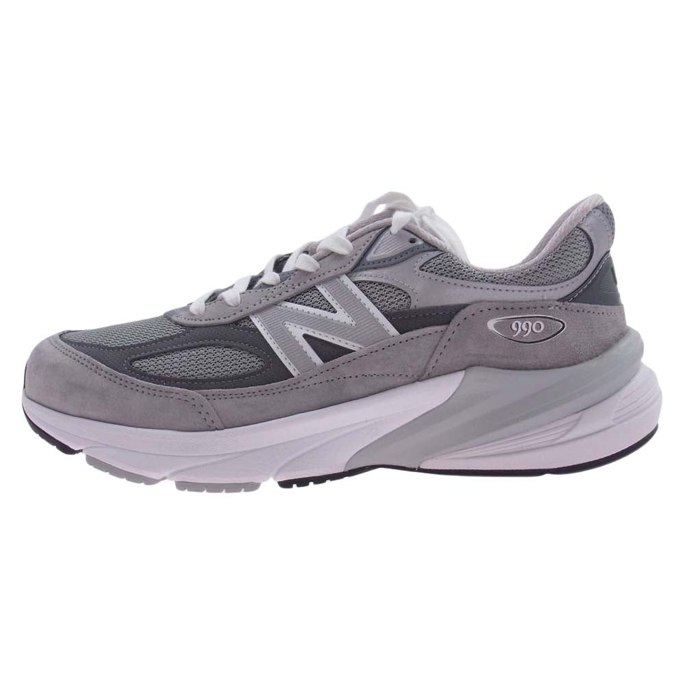 NEW BALANCE ニューバランス Made in USA 990 v6 GL6 メッシュ スエード スニーカー グレー系 27.5cm【新古品】【未使用】【中古】
