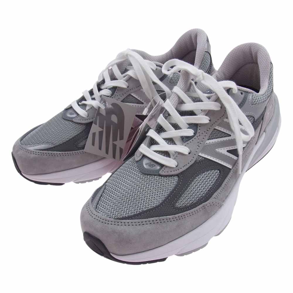 NEW BALANCE ニューバランス Made in USA 990 v6 GL6 メッシュ スエード スニーカー グレー系 27.5cm【新古品】【未使用】【中古】