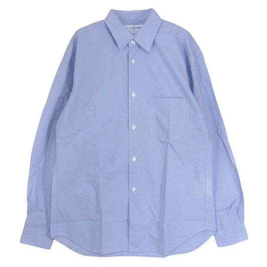 COMME des GARCONS コムデギャルソン SHIRT シャツ CDGS2BS FOREVER フォーエバー レジメンタル ストライプ 長袖 シャツ ブルー系 XS【中古】