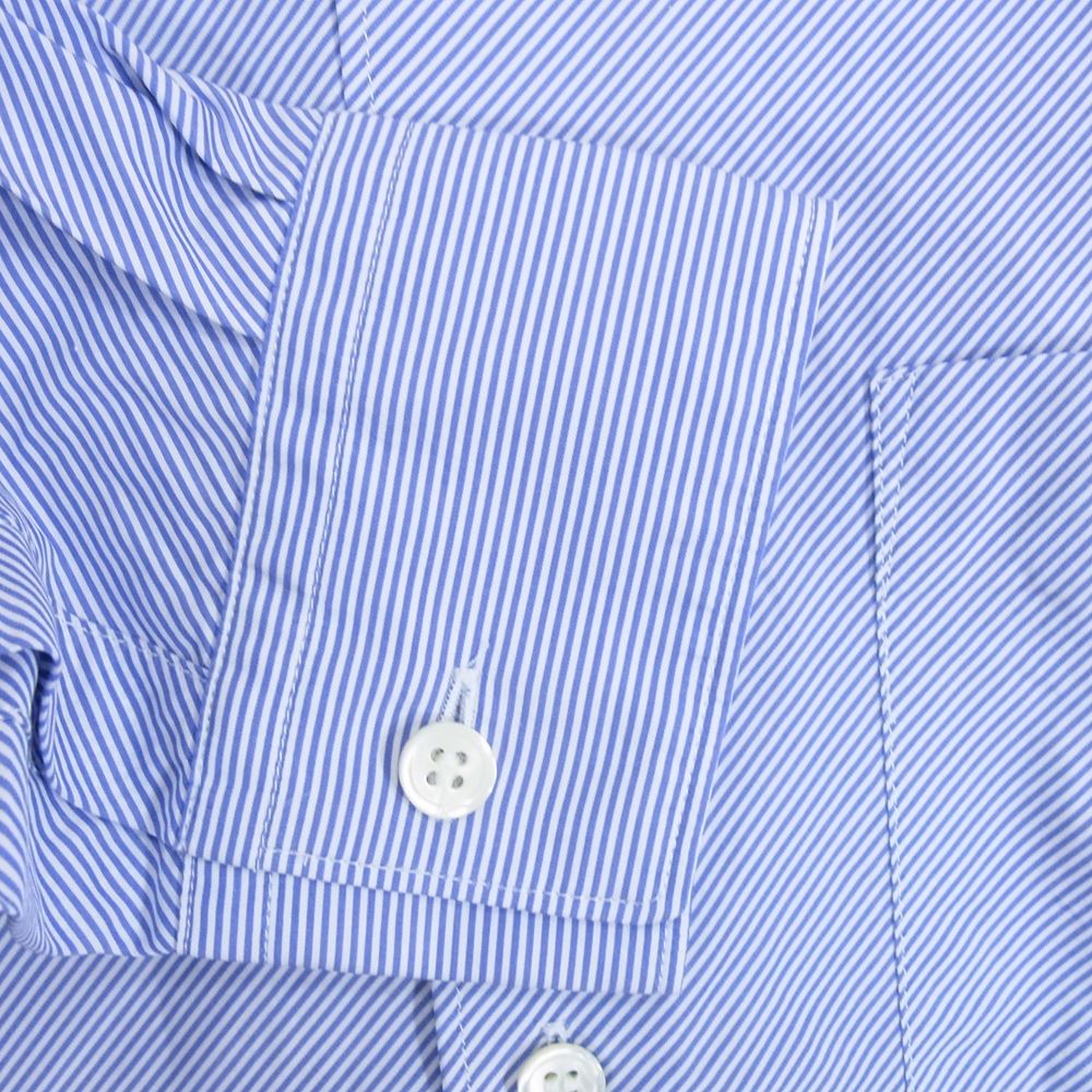 COMME des GARCONS コムデギャルソン SHIRT シャツ CDGS2BS FOREVER フォーエバー レジメンタル ストライプ 長袖 シャツ ブルー系 XS【中古】