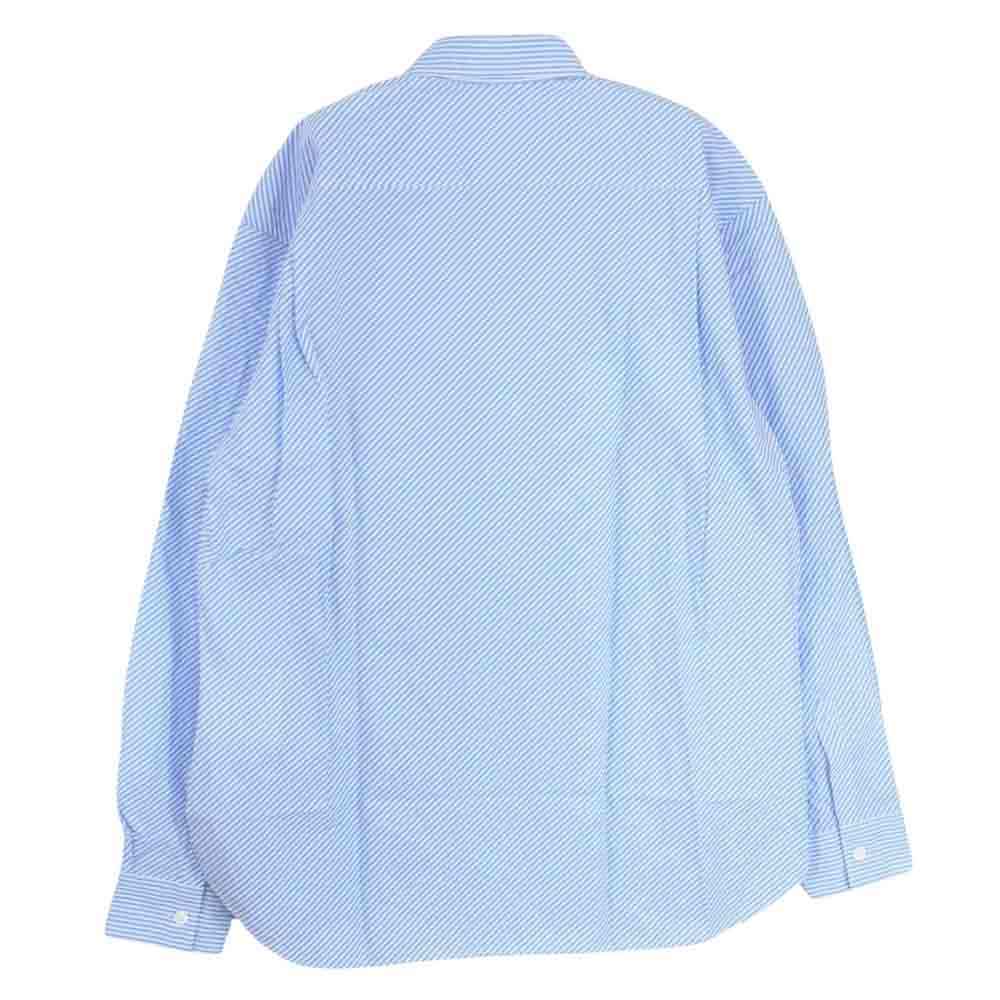 COMME des GARCONS コムデギャルソン SHIRT シャツ CDGS2BS FOREVER フォーエバー レジメンタル ストライプ 長袖 シャツ ブルー系 ホワイト系 XS【中古】